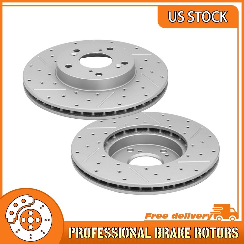 Front Drilled Brake Rotors For Honda Civic Accord Element Insight Acura CSX/ILX