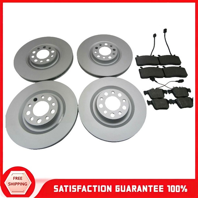 Front Rear Brake Pads & Rotors For Alfa Romeo Giulia 2020-2022 Smooth Rotors