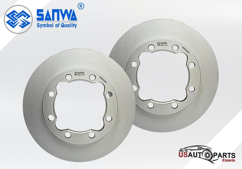 SET OF 2 FRONT BRAKE ROTOR VENTED& GEOMET COATED 318mm FOR DODGE K3500 1990-2000