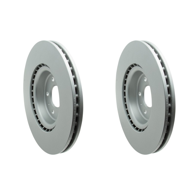 Hella Pair Set of Front 345mm Disc Brake Rotors For A6 Quattro Macan Q5 S4 S5