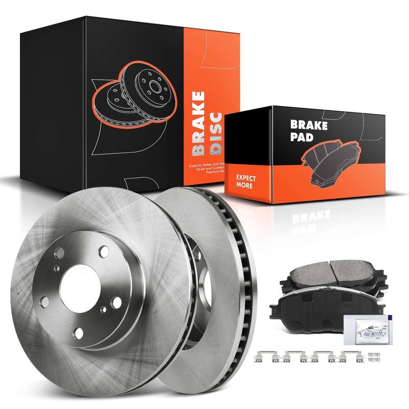 Front Disc Brake Rotor & Ceramic Brake Pads for Toyota Tacoma 2005-2015 5 Lug