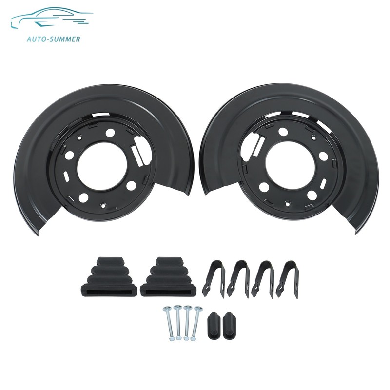 Pair Rear Brake Dust Shield Backing Plates For Ford F-450 F-550 6.7L 2011-2014