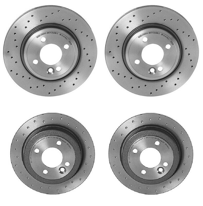 Brembo Xtra Front Rear Drilled Brake Disc Rotors Kit for Mini Cooper R50 R52 R53
