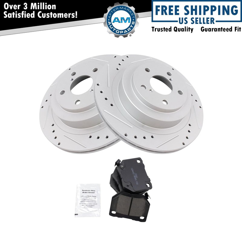 Performance Rear Brake Pad & Rotor Kit Ceramic Performance Fits Subaru