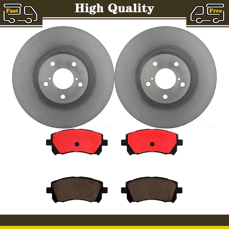 Front Disc Brake Pads Disc Rotors Fits Subaru Impreza 2.0L Subaru Legacy 2.5L
