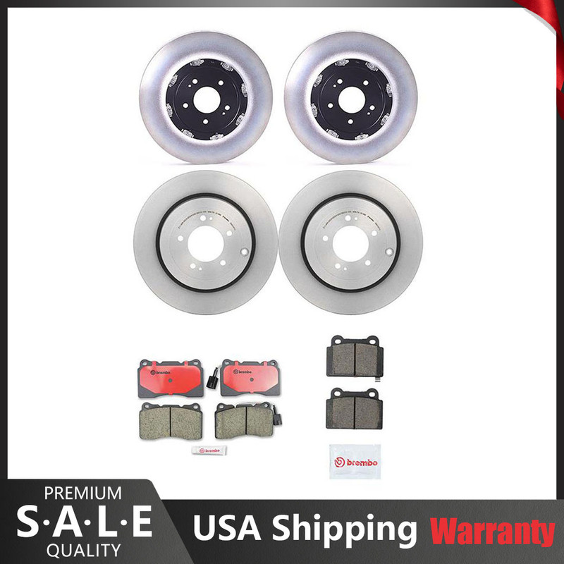For Lancer Evo GSR MR Brembo Front Rear Full Brake Kit Disc Rotors Ceramic Pads