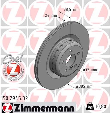 Zimmermann 150.2945.32 Brake Disc for BMW gallery