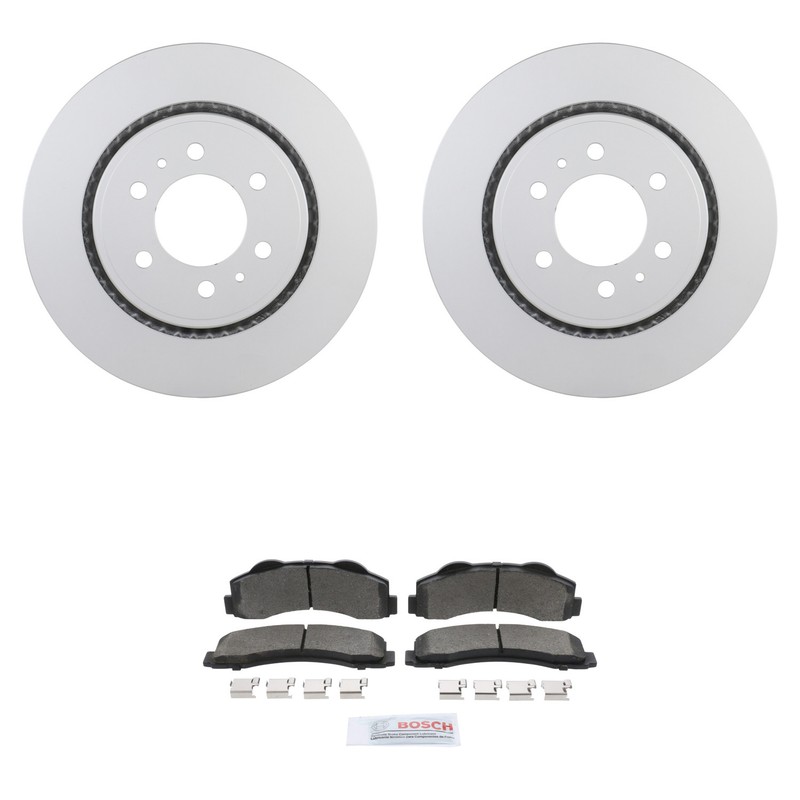 Bosch Front 350mm Rotors Quietcast Ceramic Disc Brake Pad Kit For F-150 2010-17