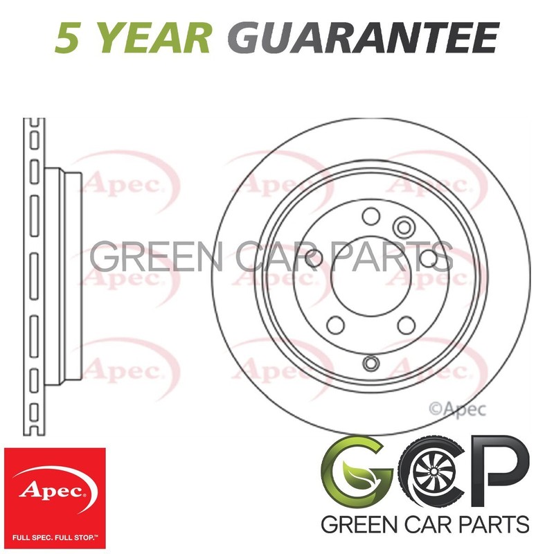 Apec Rear Brake Disc Fits Land Rover Discovery 2004-2010 2.7 D TD SDB000635