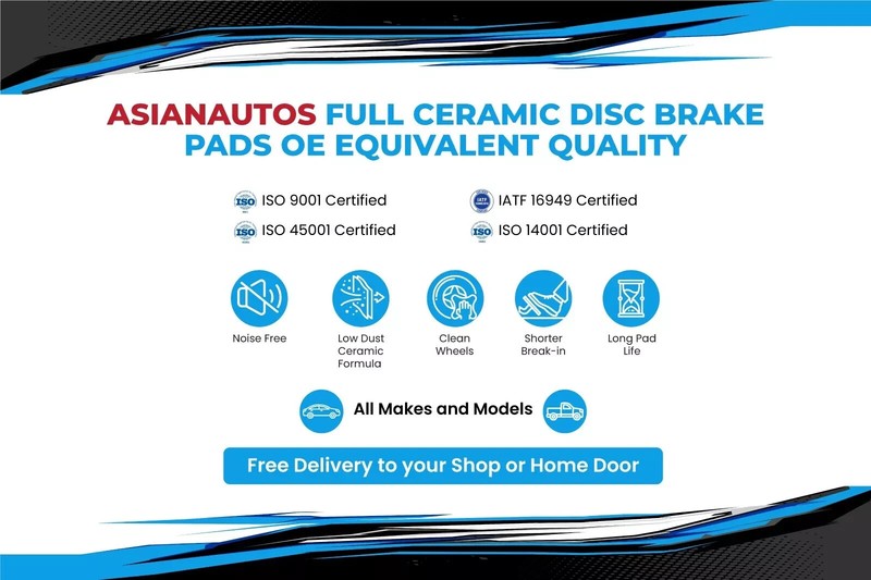 Asianautos Full Ceramic Rear Brake Pad Set For Lexus ES350 2007-2018 gallery