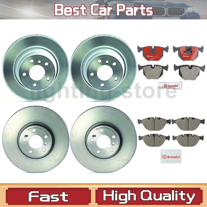 Front Rear Disc Brake Pad Set Disc Brake Rotor 6X of Brembo for BMW X5 2002-2006