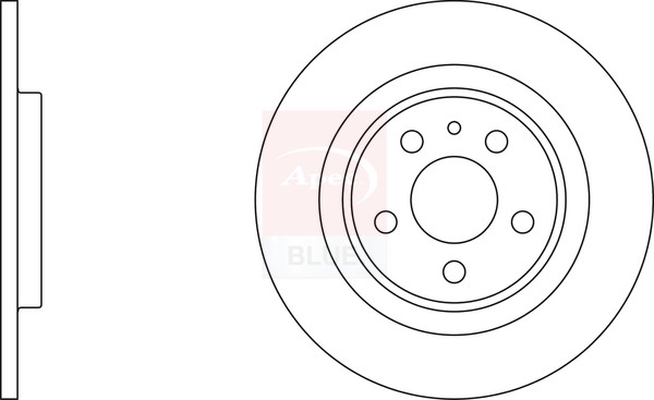 2x Brake Discs Pair Solid fits PEUGEOT EXPERT 222, 224 2.0D Rear 00 to 06 272mm gallery