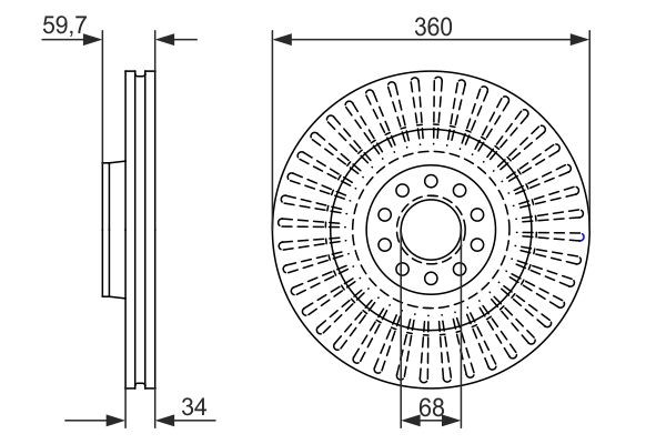 X2 PCS L&R SIDES BRAKE DISC 0986479B97 gallery