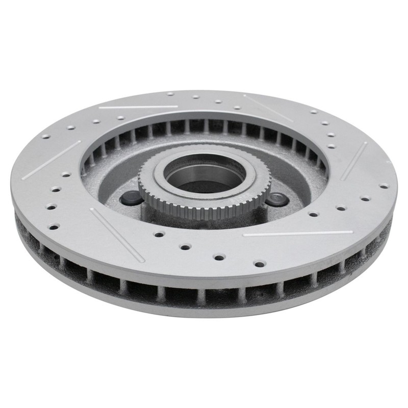 Front Performance Drilled Slotted Brake Rotor Pad & Rear Drum Shoe Kit for Chevy gallery