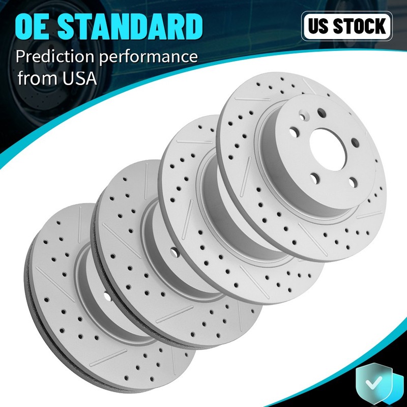 Front & Rear Brake Disc Rotors Pair For Chevrolet Cruze Limited Sonic 2013-2016