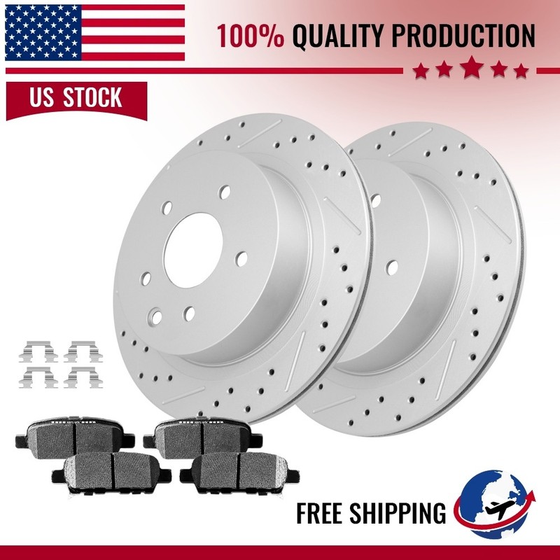 292mm Rear Disc Rotors Brake Pads For Nissan Rogue 2008-19 Leaf X-Trail Juke G35