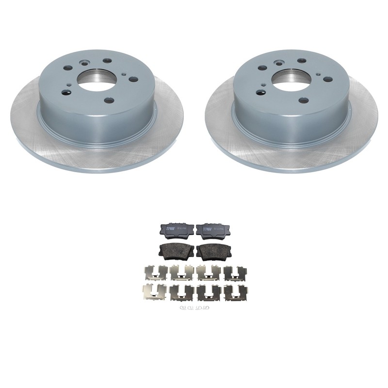 DuraGo Rear Rotors TRW Pro Ceramic Disc Brake Pads Kit For Toyota Camry FWD