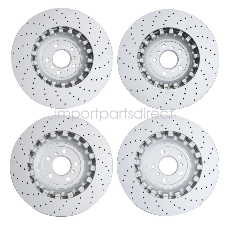 For BMW M5 M6 F06 F10 F12 4PCS Front Rear Vented&Drilled Brake Disc Rotors US gallery