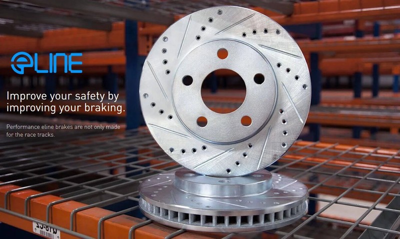 For Alfa Romeo Spider 69-94 Brake Rotor eLINE Drilled & Slotted 1-Piece Front gallery