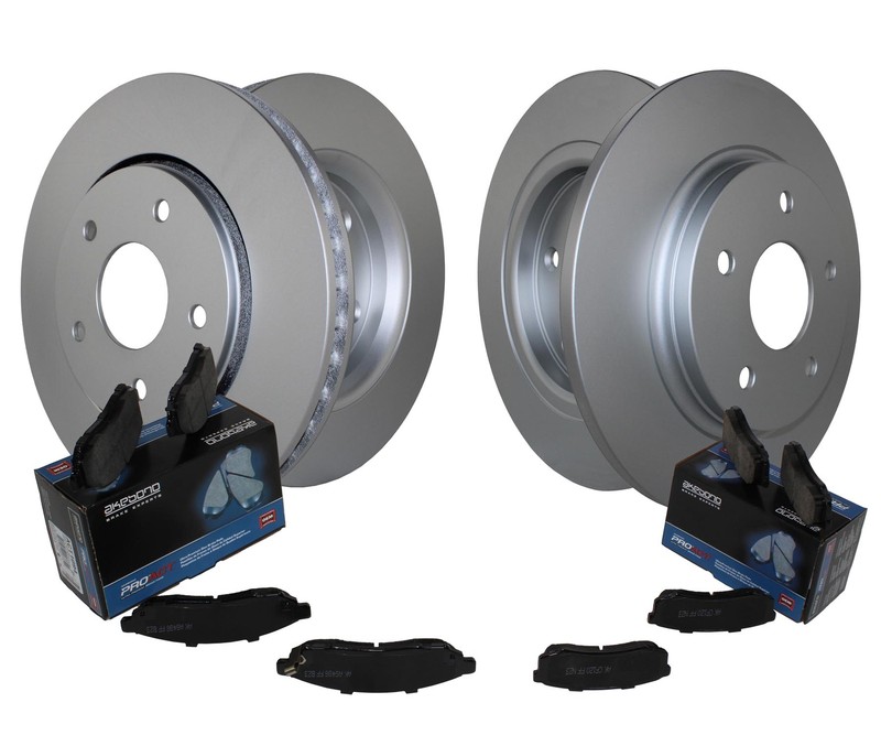 Front & Rear Brake Kit Disc Rotors & Akebono Ceramic Pads For Chrysler Dodge VW