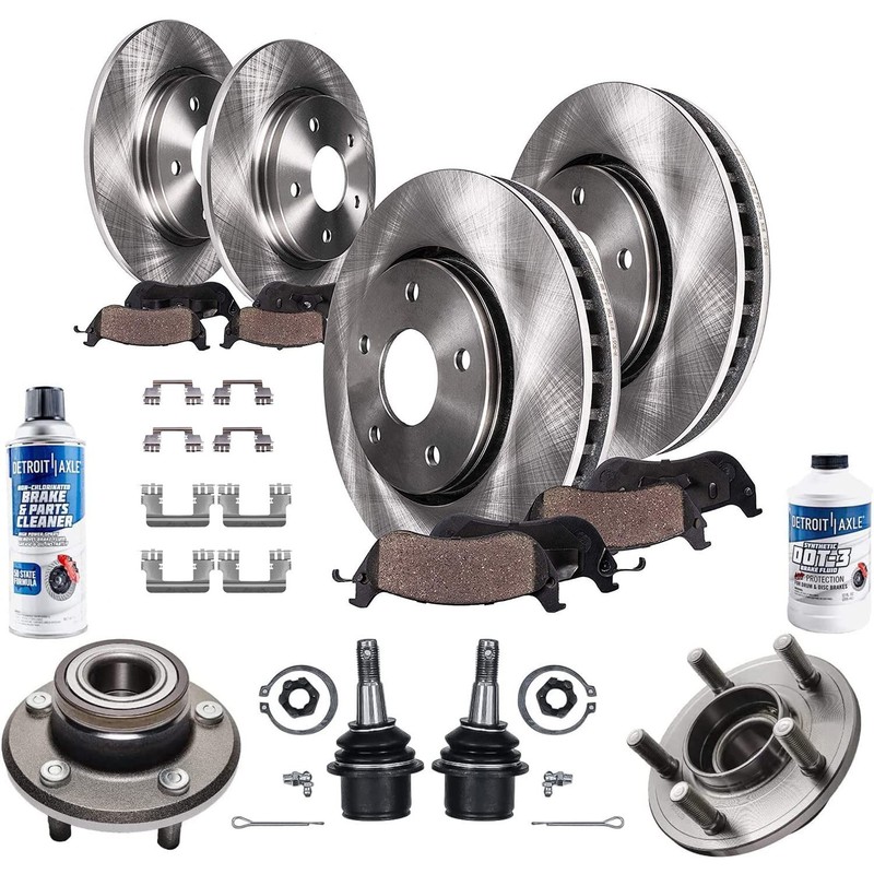 Front Rear Disc Rotors Brake Pads Kit + Suspension Kit for Dodge Charger Magnum gallery