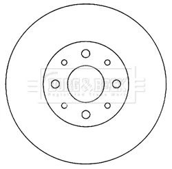 Borg & Beck BBD4055 Front Brake Discs Pair 257mm Vented Fits Alfa Romeo Fiat 145 gallery
