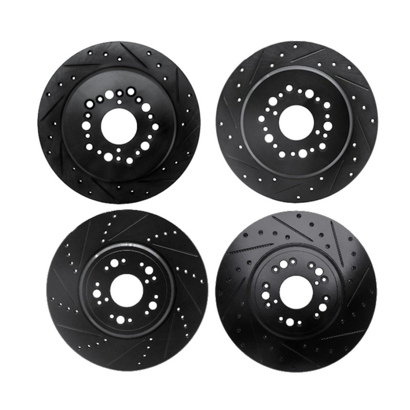 For Lexus LS400 1995 96 97 98 99 2000 Rotor Set | Black | Drilled And Slotted gallery
