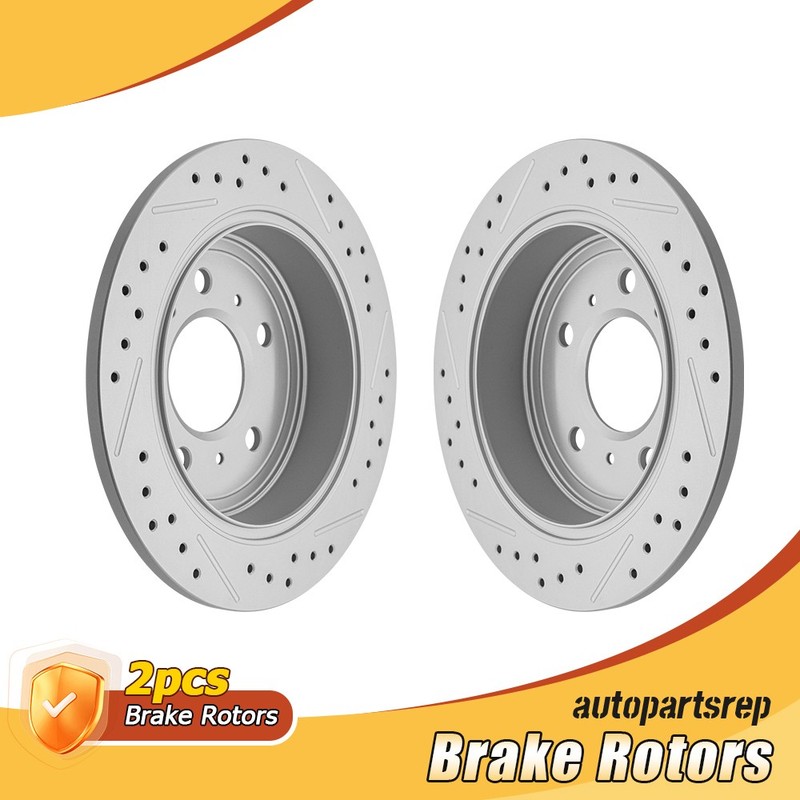 Rear Drilled Brake Rotors for 2006-2010 Chevy Impala Monte Carlo 2008-09 Allure