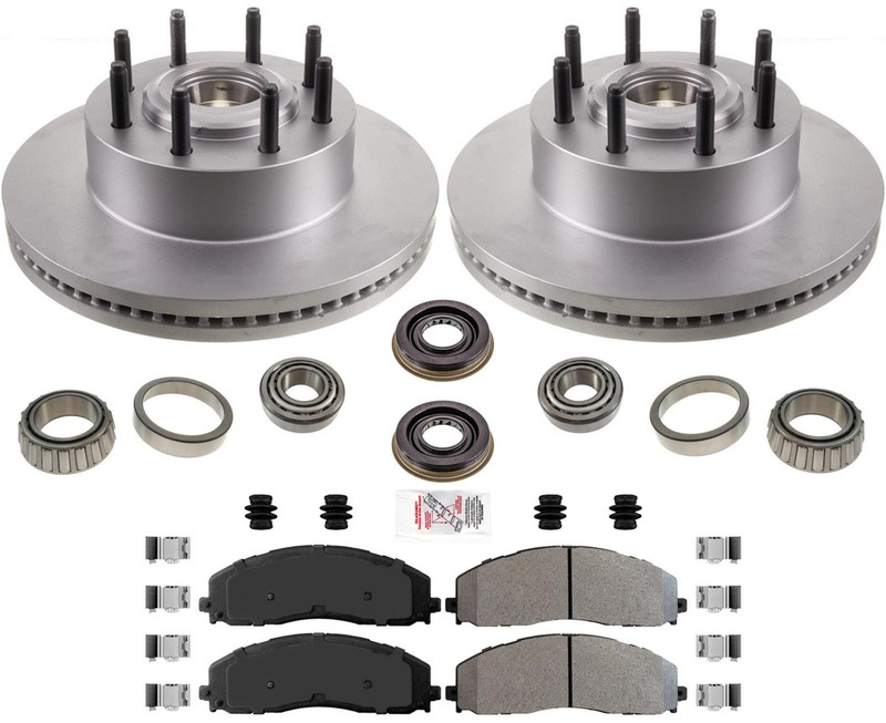 Performance Coated Disc Brake Rotors Pads for 14-22 Ford F250 Rear Wheel Drive