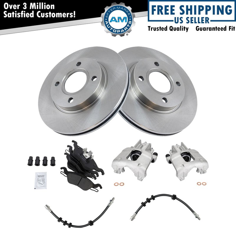 Front Ceramic Brake Pad & Rotor Kit Fits 2000-2004 Ford Focus