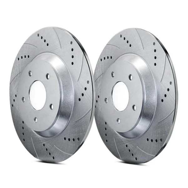 For BMW X5 00-06 ATL Autosports Drilled & Slotted Rear Brake Rotors