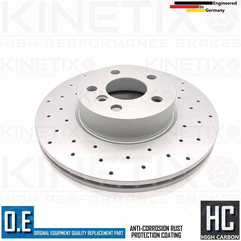 FOR BMW 420d G23 M SPORT CROSS DRILLED FRONT BRAKE DISCS TEXTAR PADS WIRE 307mm gallery