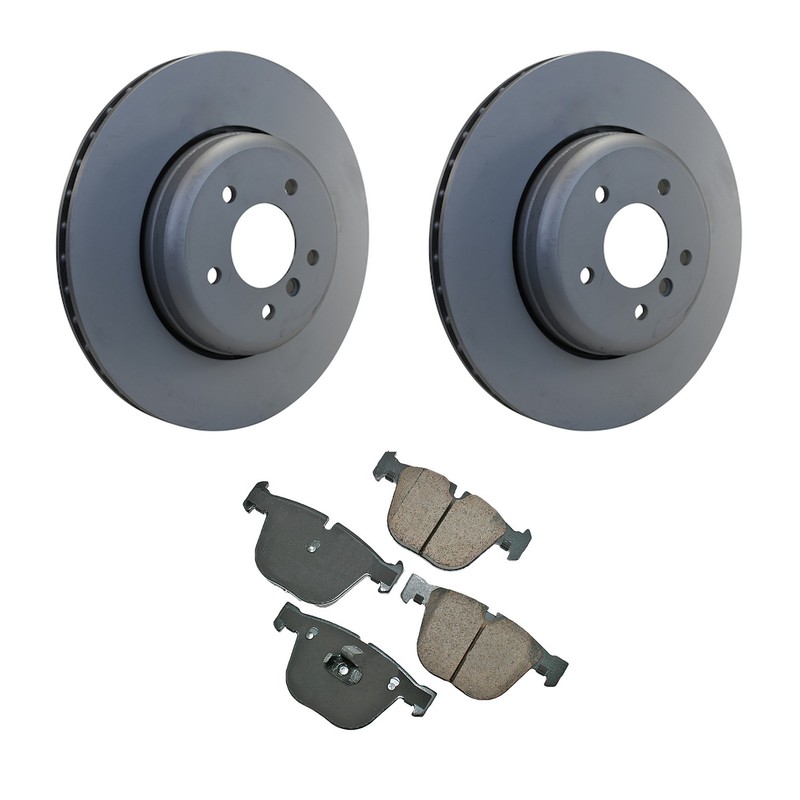 Hella Rear Rotors Akebono EURO Ceramic Disc Brake Pads Kit For BMW E60 545i 550i