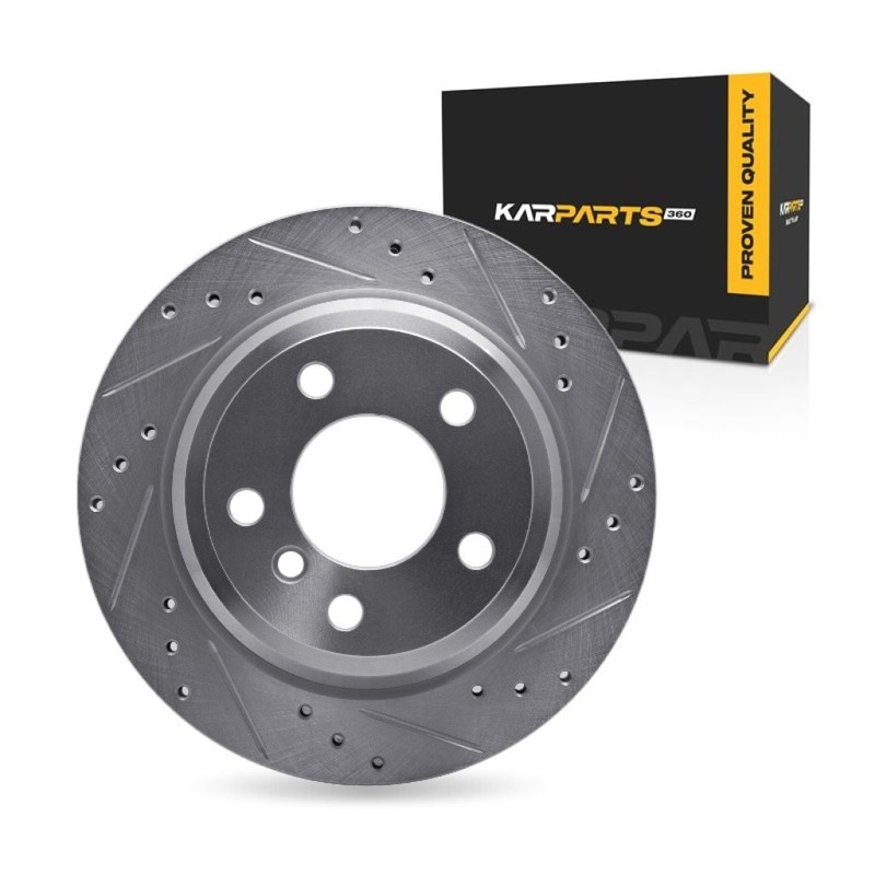 For BMW X1 2011-2015 Brake Rotor Rear, Passenger Side | Silver | 5 Stud/Lug Hole