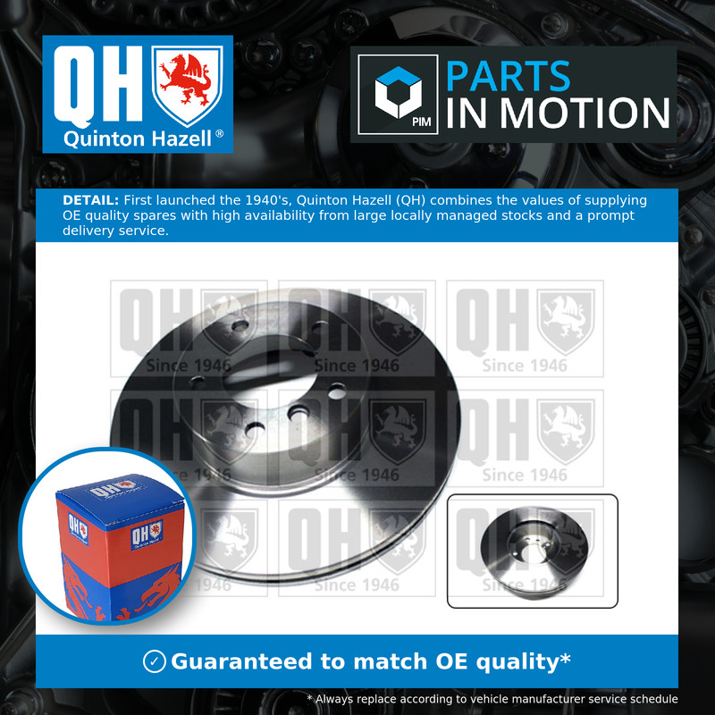 2x Brake Discs Pair Vented Front 312mm BDC5812 Quinton Hazell Set 34116774875