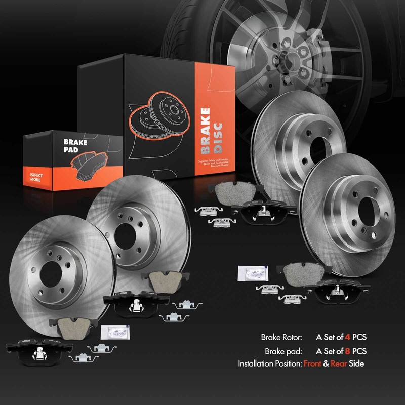 Front & Rear Brake Disc Rotors & Ceramic Brake Pads for BMW E70 F15 E71 X5 X6 gallery