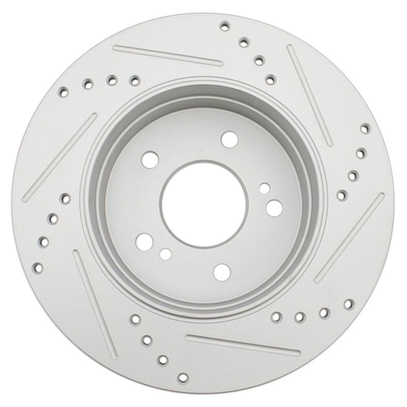 Rear Performance Cross Drilled Slotted G-Coated Brake Rotor Pair New gallery