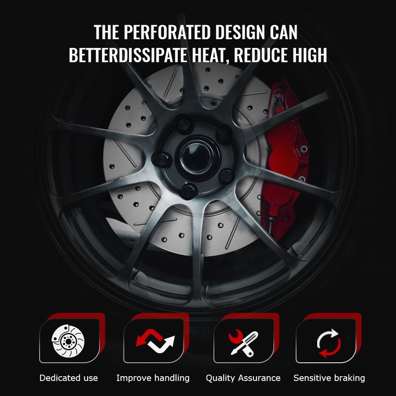 Front Ceramic Brake Pads & Drilled Rotors For Ford F-250 F-350 F-450 Super Duty gallery
