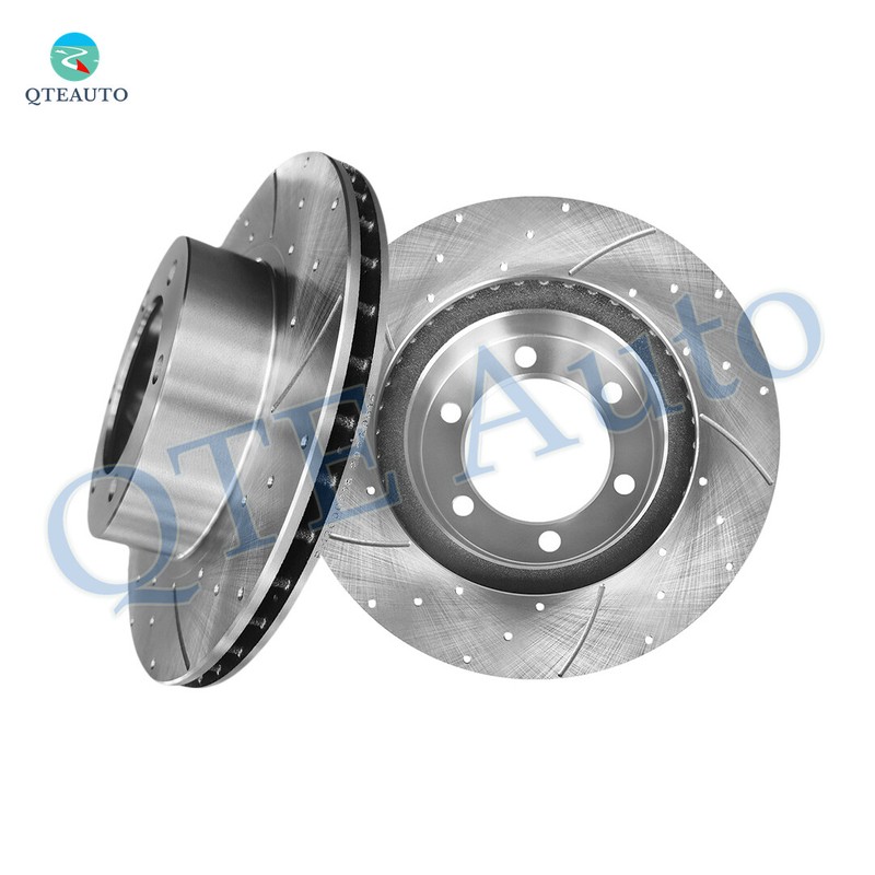 Front 319mm Drilled Slotted Brake Disc Rotors For 1996-2002 Toyota 4Runner