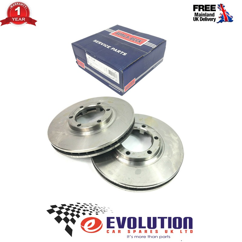 Front Brake Discs Fits Mitsubishi L200 1996 to 2007 MB950958
