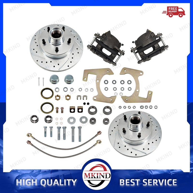 For 1947-59 Chevrolet 1/2-Ton Truck Deluxe Disc Brake Kit Drilled/Slotted rotor