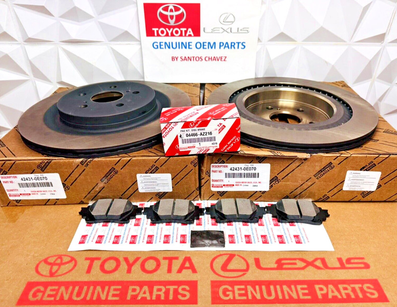 2020-2024 Highlander X2 Rear Brake Rotors & TCMC Brake Pads GENUINE OEM PART