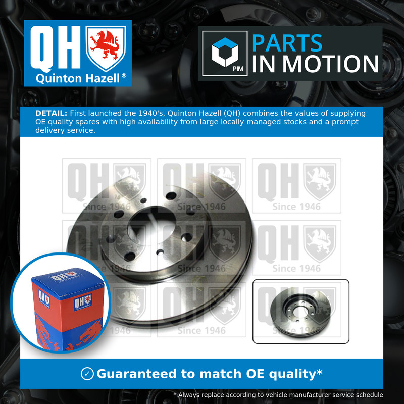 2x Brake Discs Pair Vented Front 240mm BDC5386 Quinton Hazell Set 45251S50G00