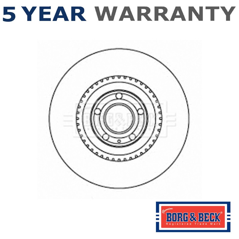 Borg & Beck Front 1x 1x Brake Disc Fits Audi A4 2003-2009 4.2 8E0615301T