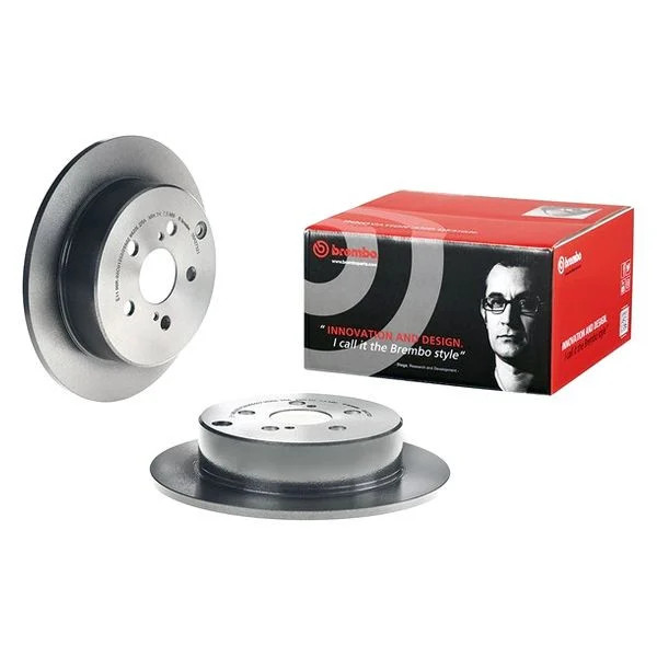 For Toyota Corolla 05-06 Brembo UV Coated Plain Solid Rear Brake Rotor