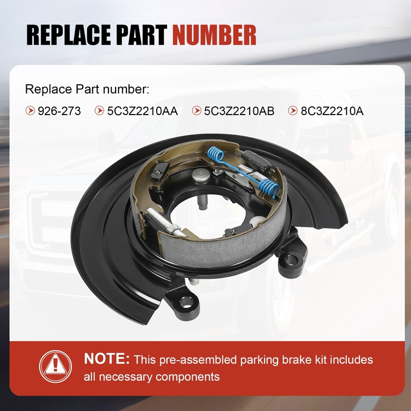 Rear Left & Right Loaded Brake Backing Plate For Ford F-Series 2005-2012 926-272 gallery