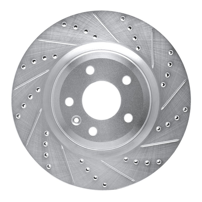 Dynamic Friction 631-54094R DFC Brake Rotor – Drilled and Slotted – Silver