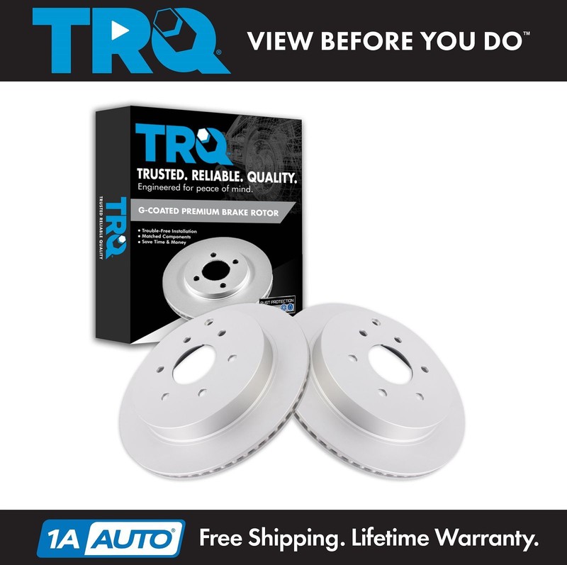 TRQ Rear Brake Rotor Set Fits 2017-2019 Armada 2011-2013 QX56 2014-2019 QX80