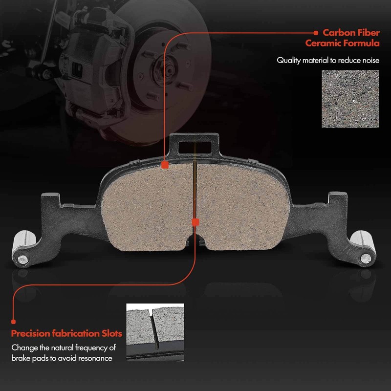 6Pcs Front Drilled Brake Rotors & Ceramic Brake Pads for Audi A4 A4 allroad Q5 gallery