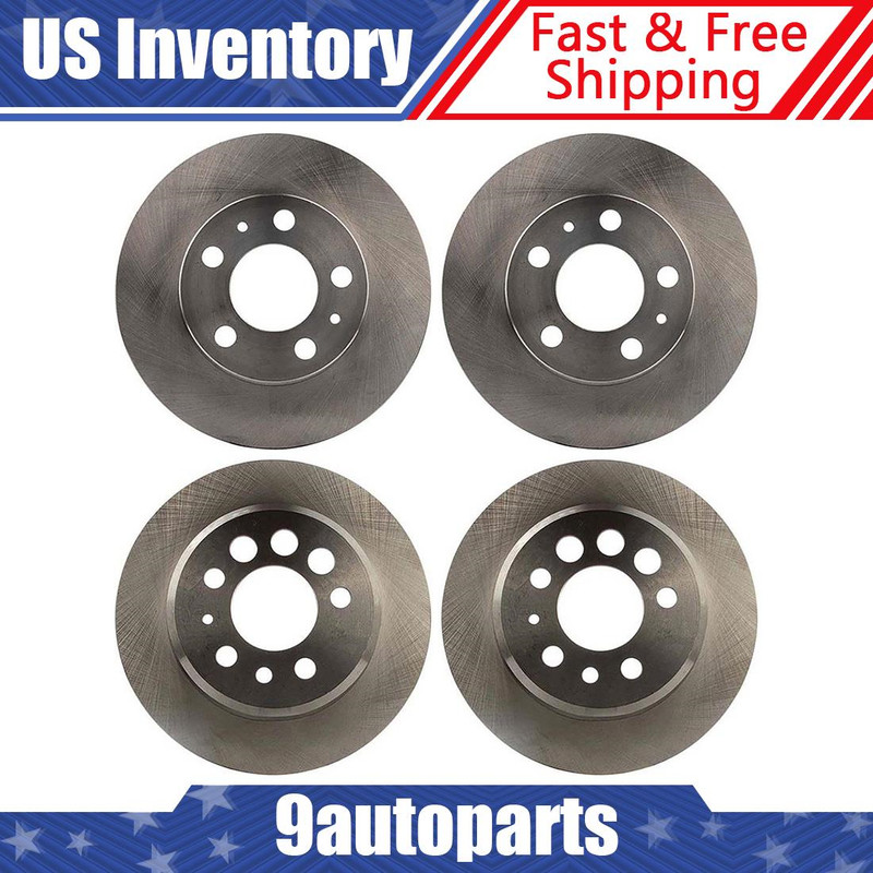 For 1990 1991 1992 1993 Volvo 240 4pcs Front & Rear Disc Brake Rotors